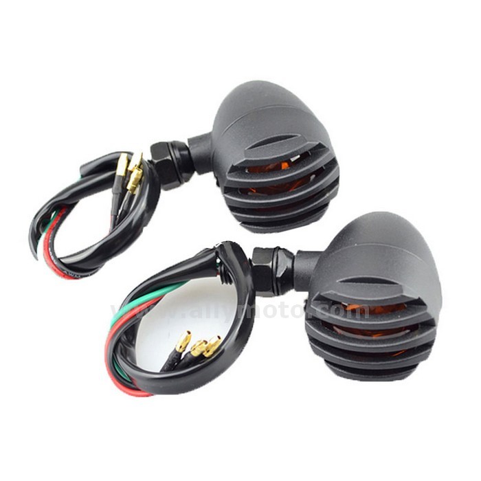 29 Turn Lights Signal Indicator Mini Bullet Blinkers Harley Chopper Bobber Honda Yellow-Red